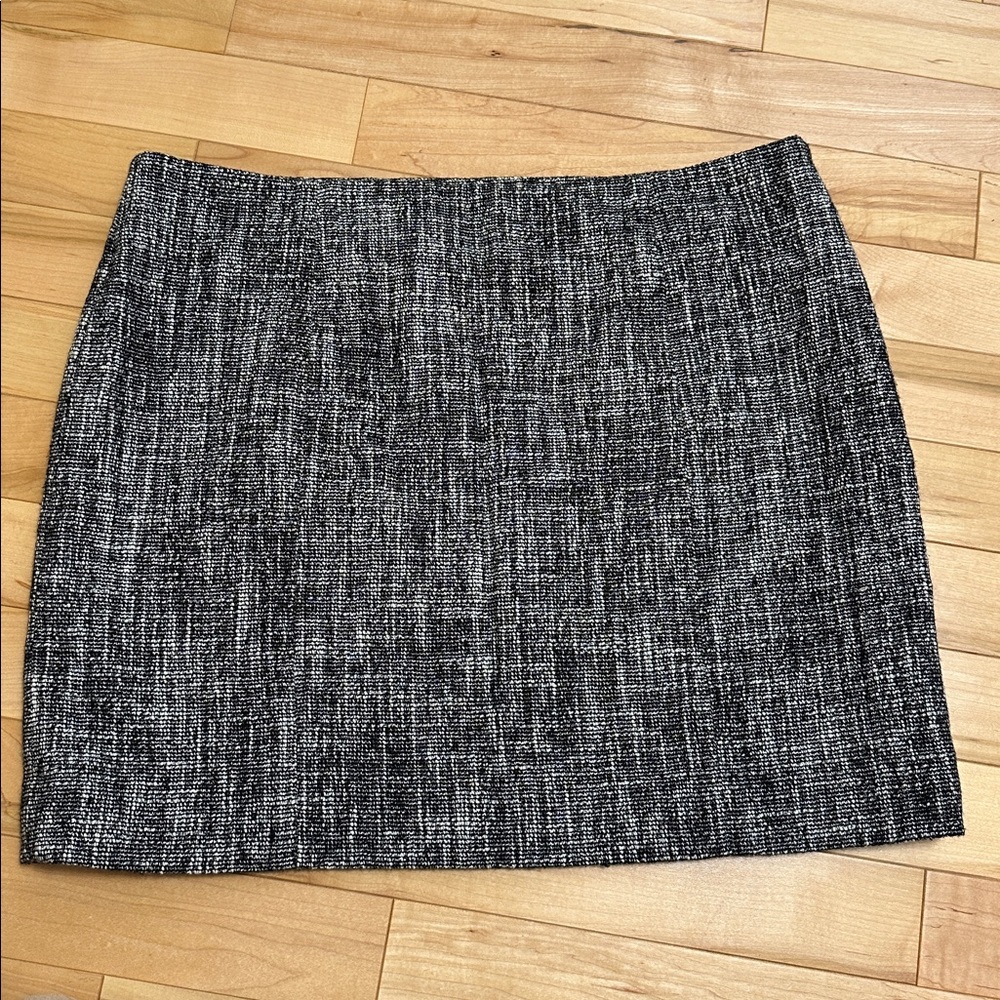 Black White Tweed Theory skirt 4